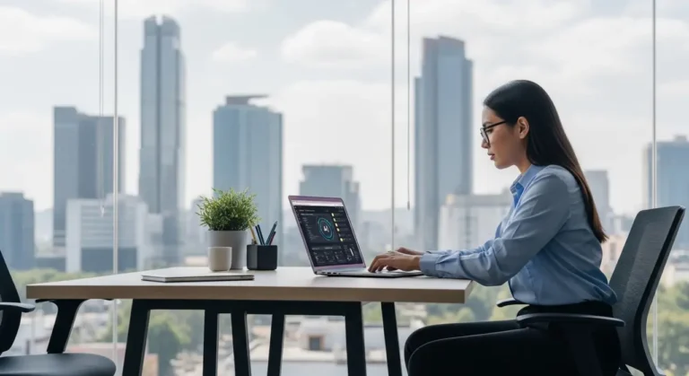 Mexicano executive revisando inteligencia artificial