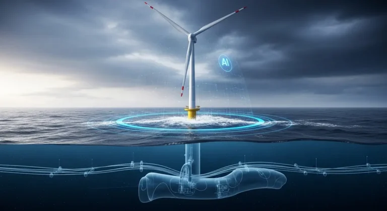 Marítima viento turbina rising aguas energía renovable