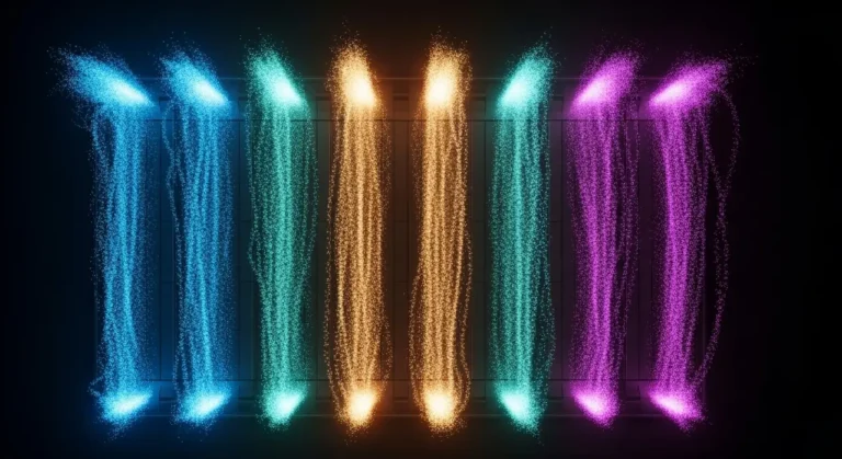 Paralelo flujo de trabajo flujos luz procesamiento de datos IA