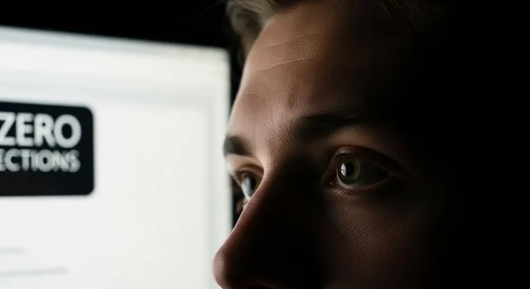 Person's eyes illuminated mon inteligencia artificial
