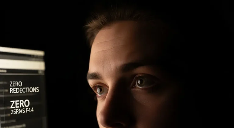 Person's eyes illuminated mon inteligencia artificial