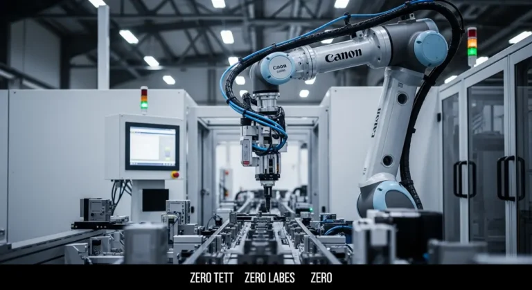 Robótico brazo production line automatización industrial