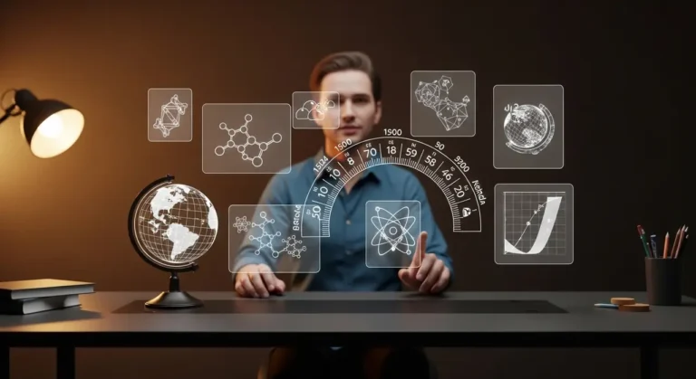 Teacher's holográfico estación de trabajo educación con IA