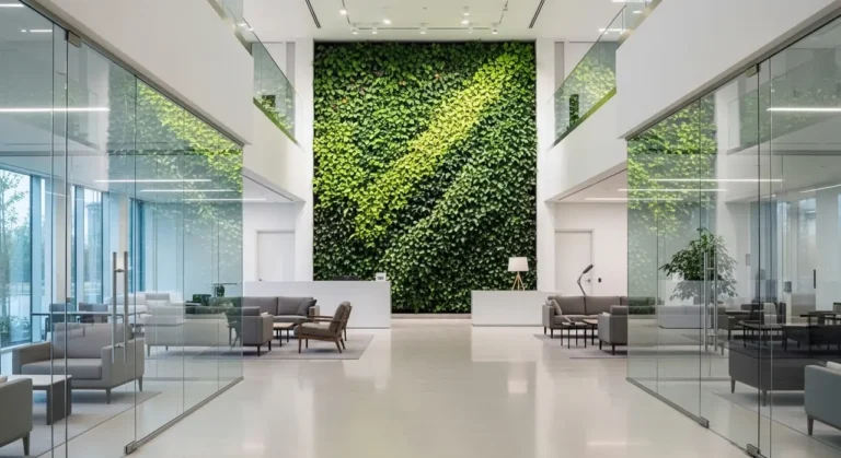 Tecnología company oficina lobby plants inteligencia artificial