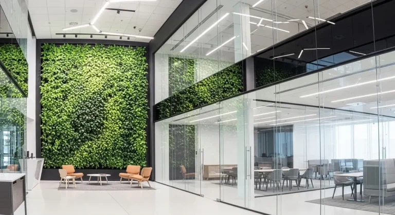 Tecnología company oficina lobby plants inteligencia artificial
