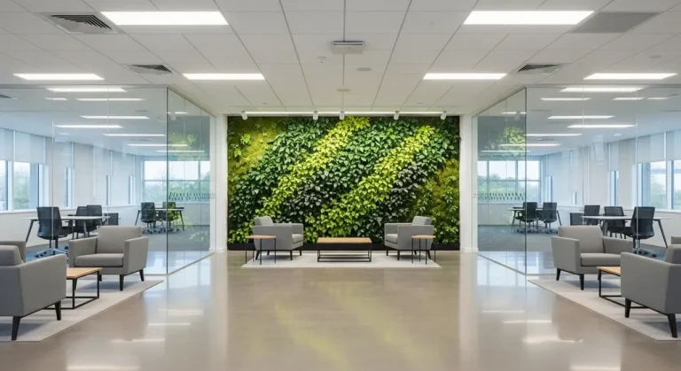 Tecnología company oficina lobby plants inteligencia artificial