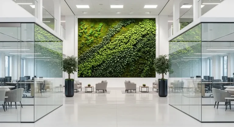 Tecnología company oficina lobby plants inteligencia artificial
