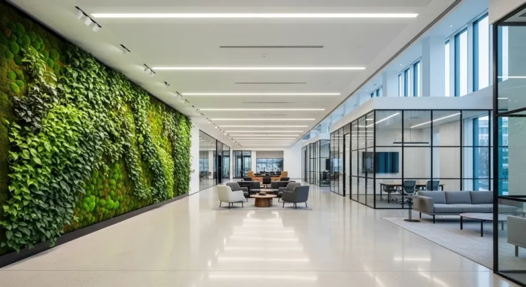 Tecnología company oficina lobby plants inteligencia artificial