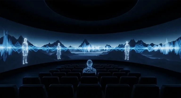 Espectador oscuro theater space entretenimiento con IA