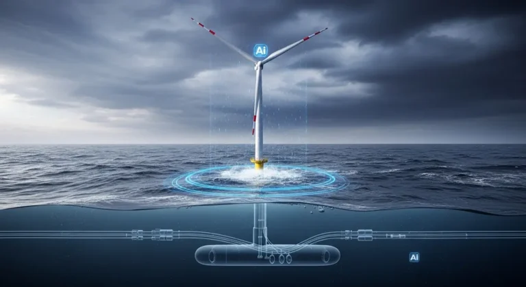 Viento turbina turbulentas aguas energía renovable