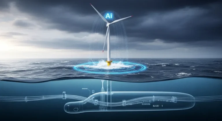 Viento turbina rising de water energía renovable