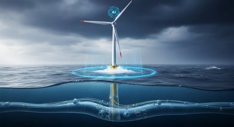 Viento turbina rising de aguas energía renovable