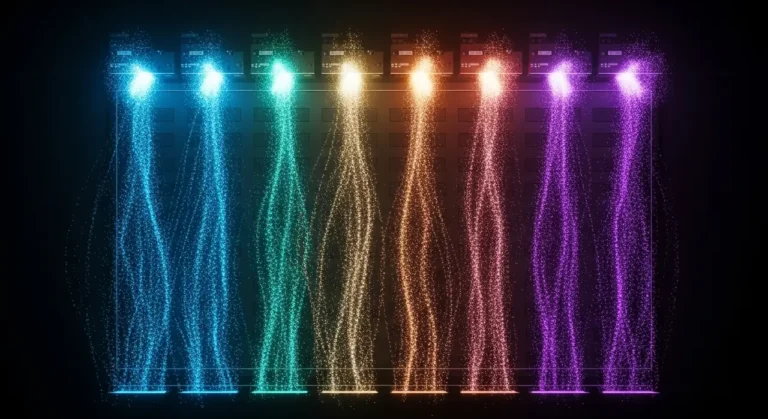 Flujo de trabajo flujos luz particles automatización de flujos
