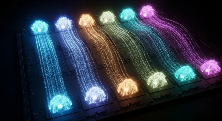 Flujo de trabajo flujos luz particles automatización de flujos