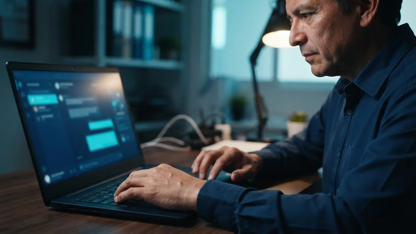 El proceso: una persona trabajando en su computadora · ChatGPT Empresas: 12 Casos de Uso Reales 2026