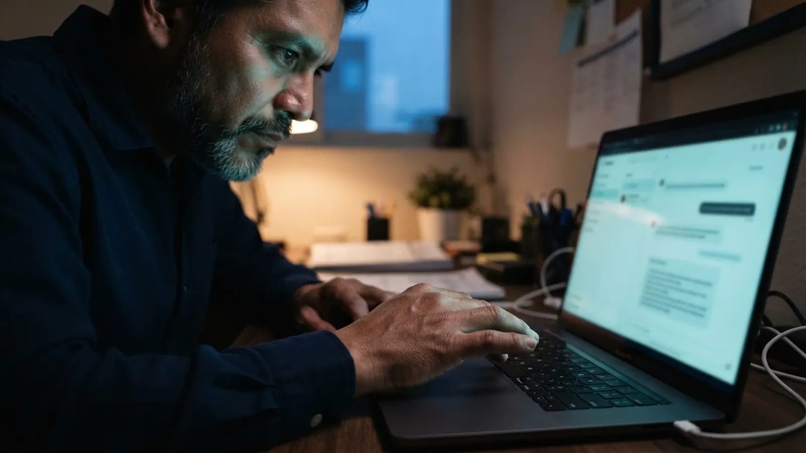 El proceso: una persona trabajando en su computadora · Instalar n8n en Servidor: Guía para Empresas