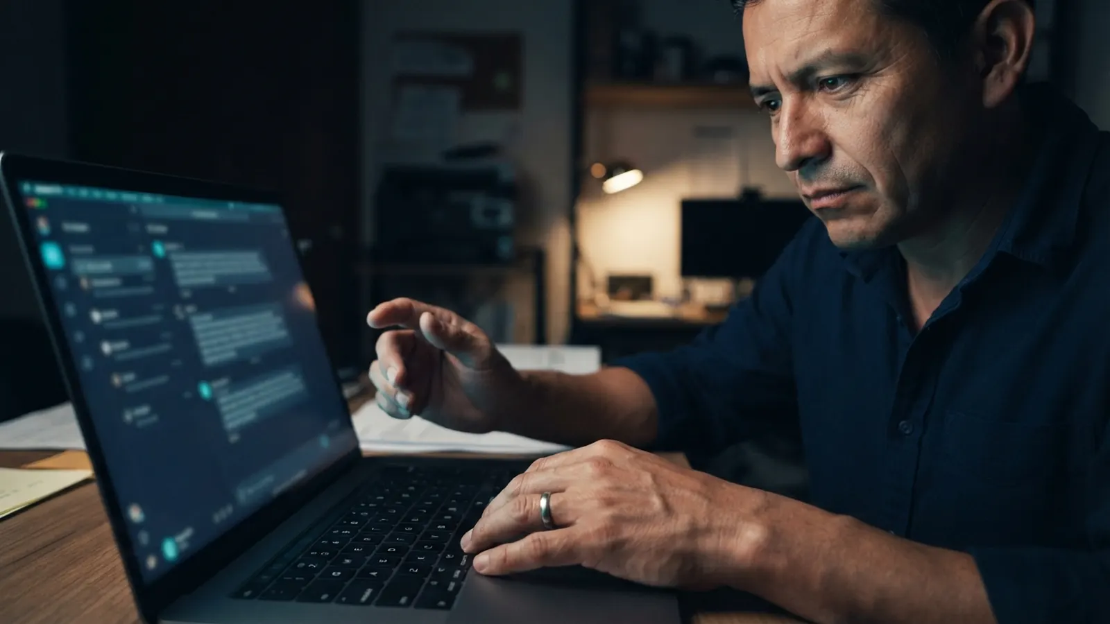 El proceso: una persona trabajando en su computadora · Edición Fotográfica con Lightroom: Trucos Avanzados en 2026