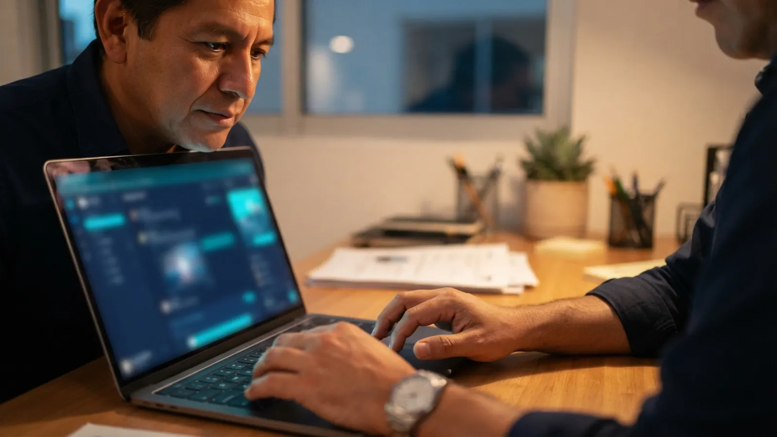 El proceso: una persona trabajando en su computadora · Estrategia IA Empresarial México: Hoja de Ruta 2026