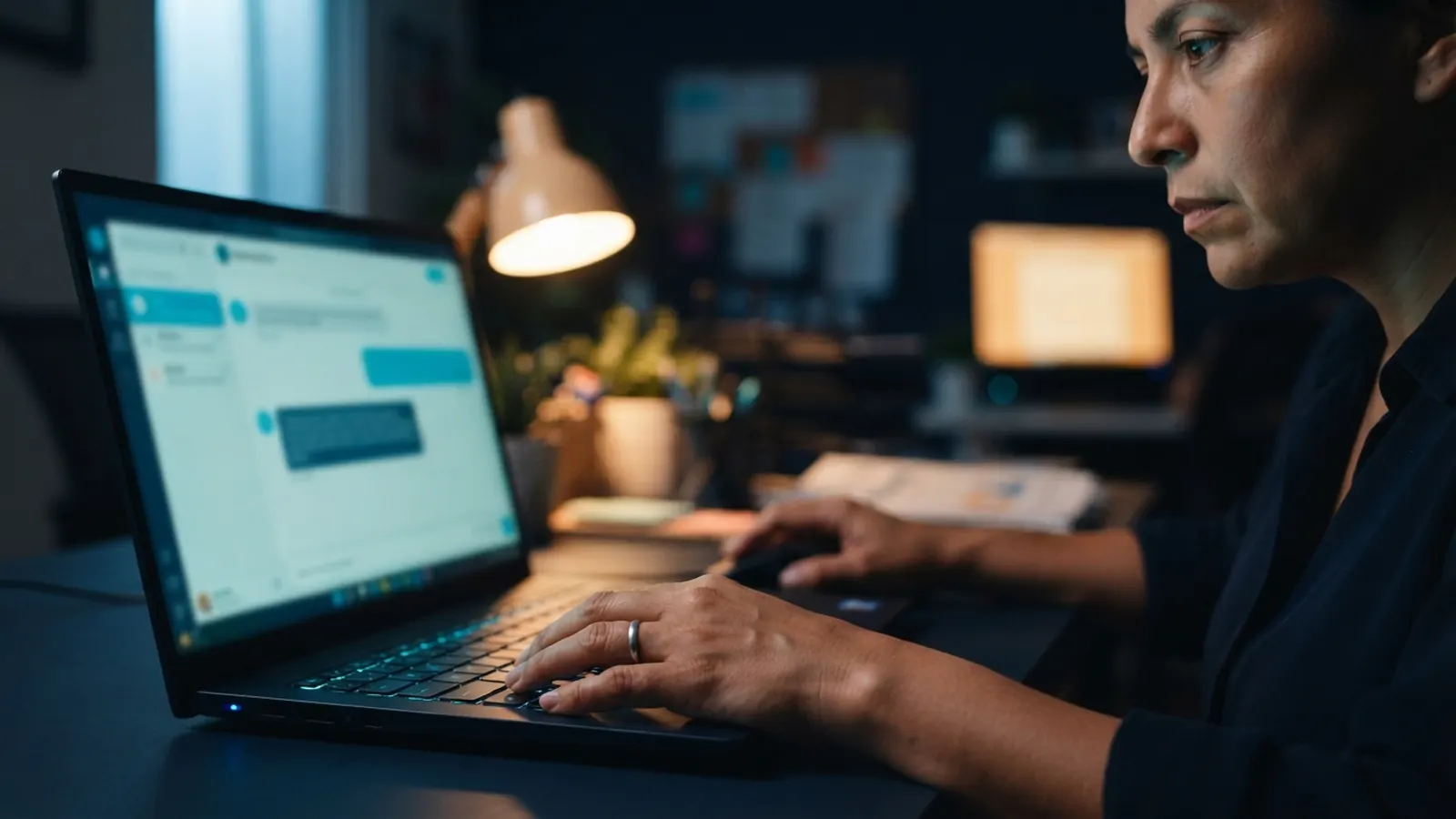 El proceso: una persona trabajando en su computadora · IA en Concesionarias: Venta Inteligente y Servicio Predictivo