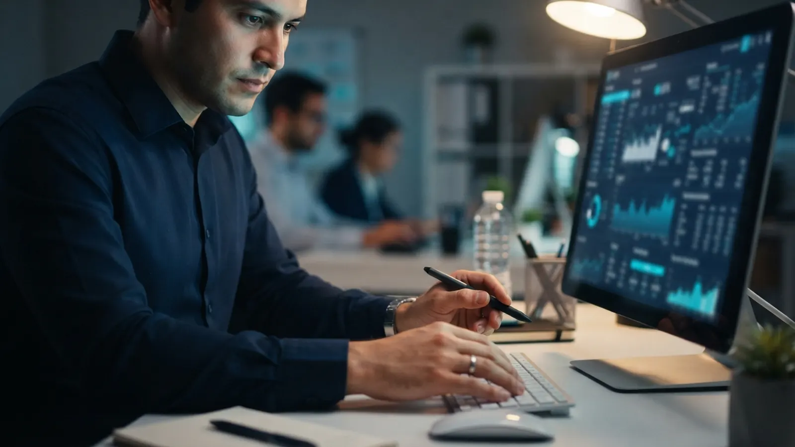 El proceso: una persona trabajando en su computadora · AUTOMATIZACIÓN AVANZADA