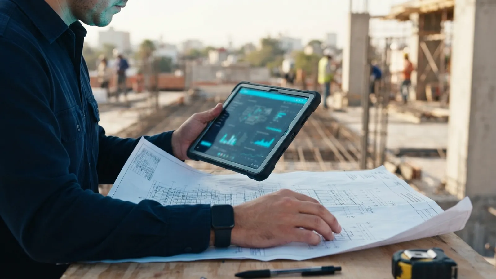 El proceso: una persona trabajando en su computadora · IA en el Desarrollo Inmobiliario y Vivienda Nueva en México: Análisis de Mercado, Diseño Paramétrico y Ventas Inteligentes 2026
