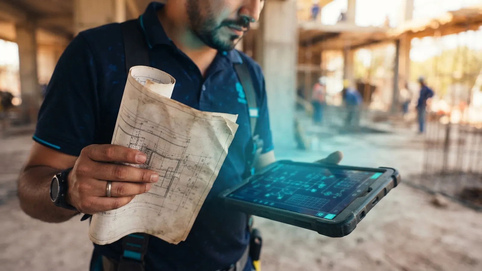 El proceso: una persona trabajando en su computadora · IA en Arquitectura y Construcción en México 2026: BIM Inteligente y Obra Eficiente