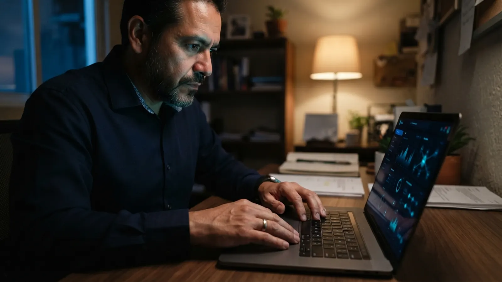 El proceso: una persona trabajando en su computadora · Chatbots de IA y Psicosis: Alerta de Víctimas Masivas en 2026
