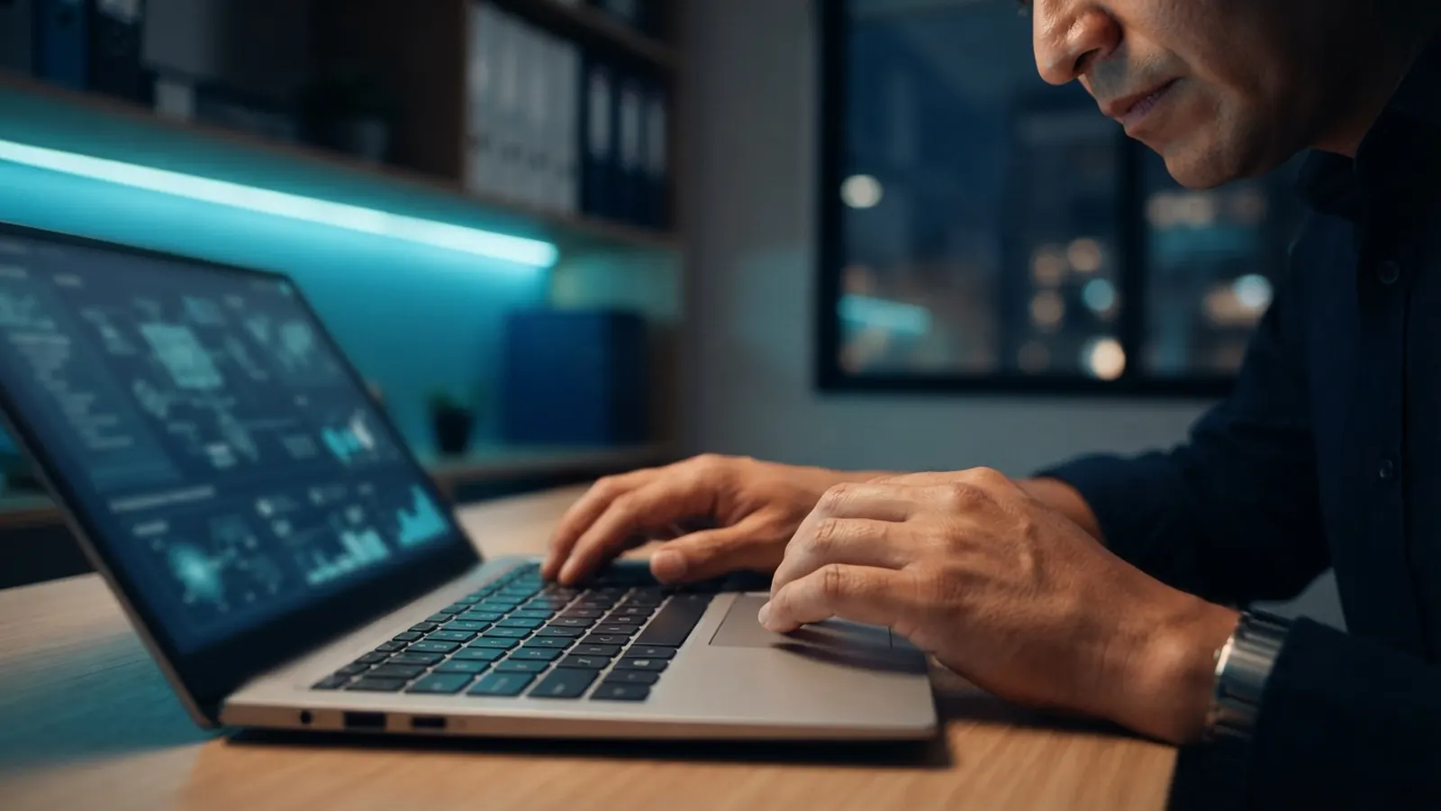 El proceso: una persona trabajando en su computadora · MIT: Por Qué la IA Empresarial Muere Entre Prueba y Producción