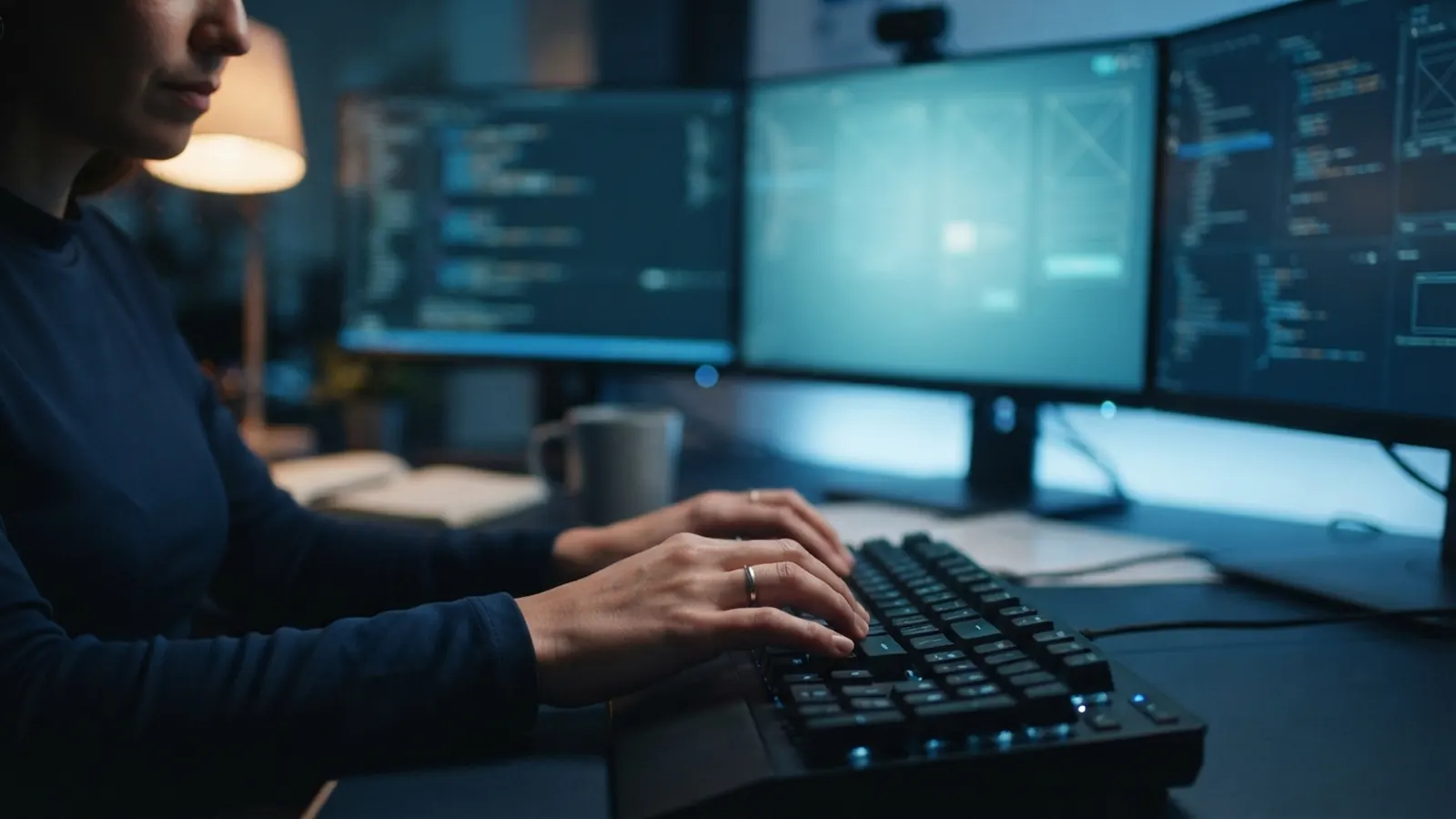 El proceso: una persona trabajando en su computadora · Querétaro, La Nueva Capital de los Centros de Datos en México.