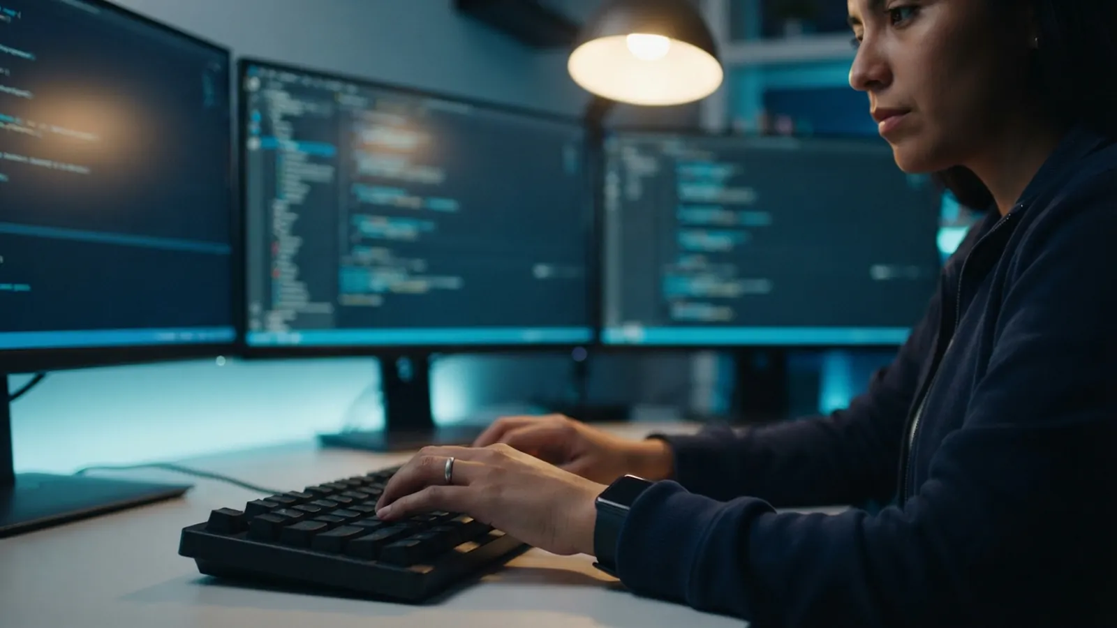 El proceso: una persona trabajando en su computadora · SaaS White Label con IA: Vende Tecnología con tu Propia Marca