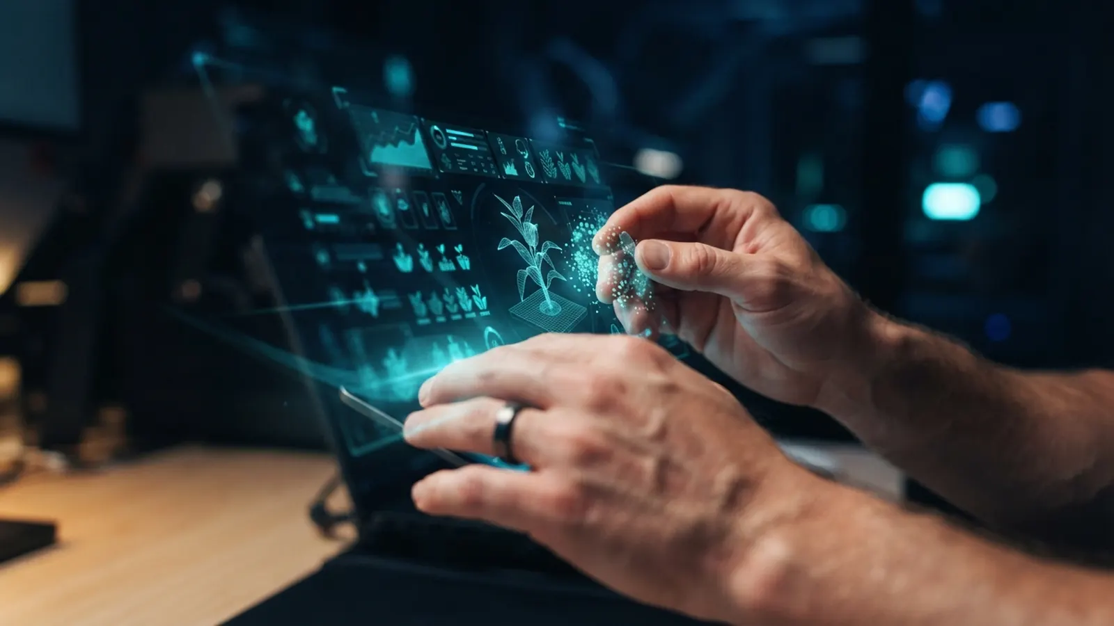 El proceso: una persona trabajando en su computadora · Agricultura con IA: De Intuición a Ciencia de Datos