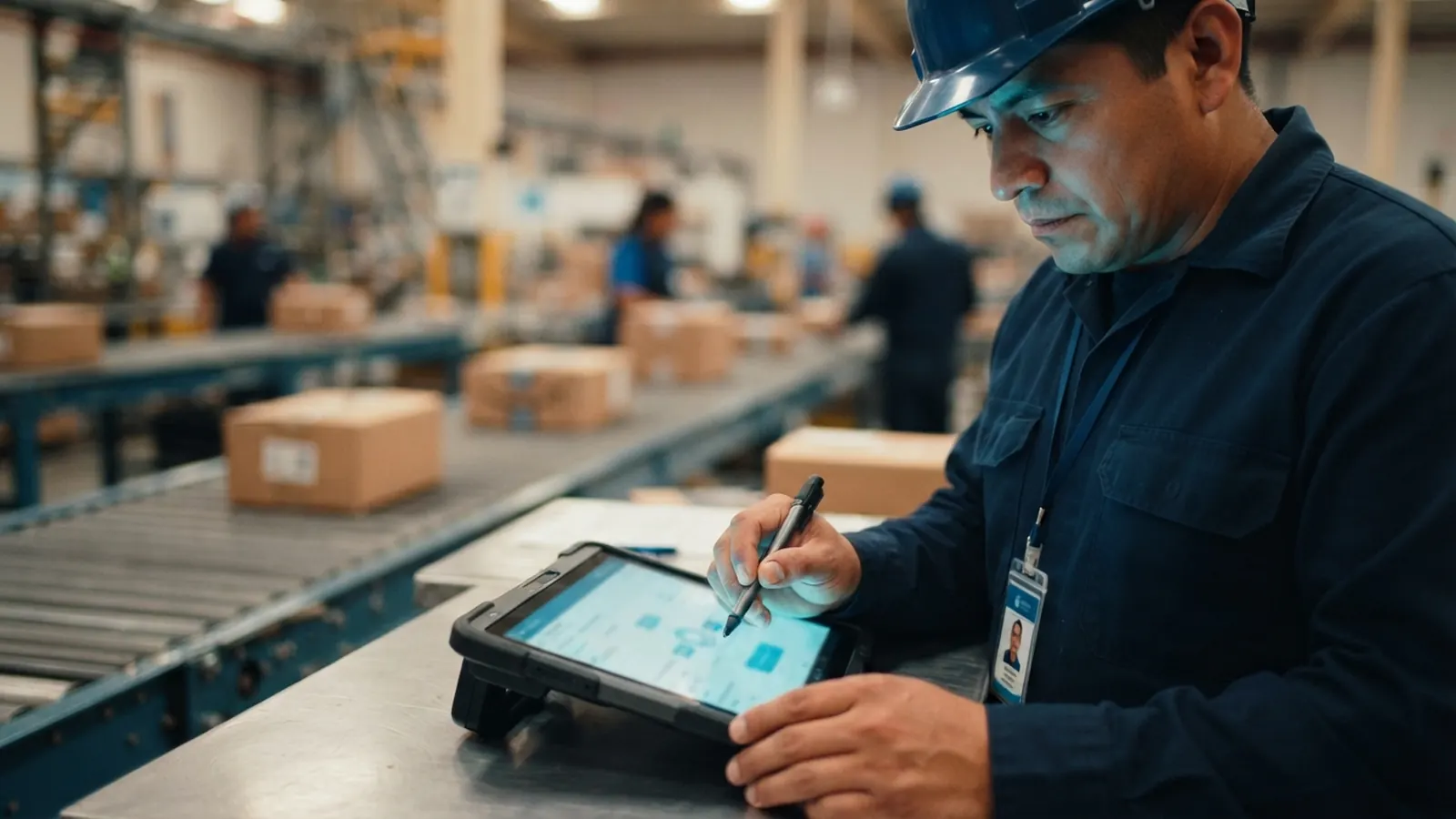 El proceso: una persona trabajando en su computadora · Apps IA Retail: Inventario Inteligente y Cliente