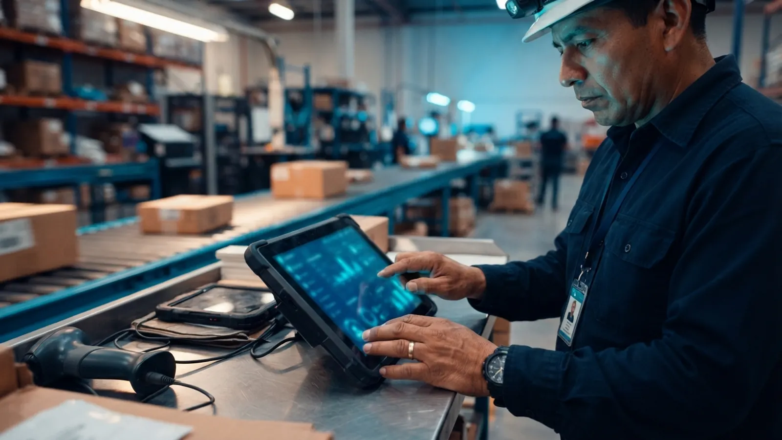 El proceso: una persona trabajando en su computadora · IA para Manufactura en México: Guía Completa de Inteligencia Artificial Industrial (2026)