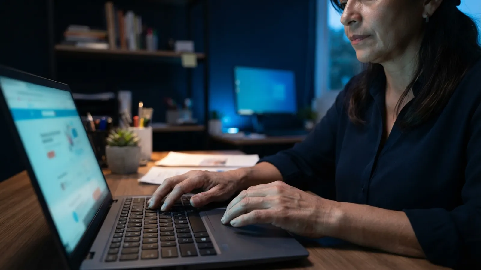 El proceso: una persona trabajando en su computadora · Manus Agents en Telegram: Tu IA Personal ya No Es Secreta