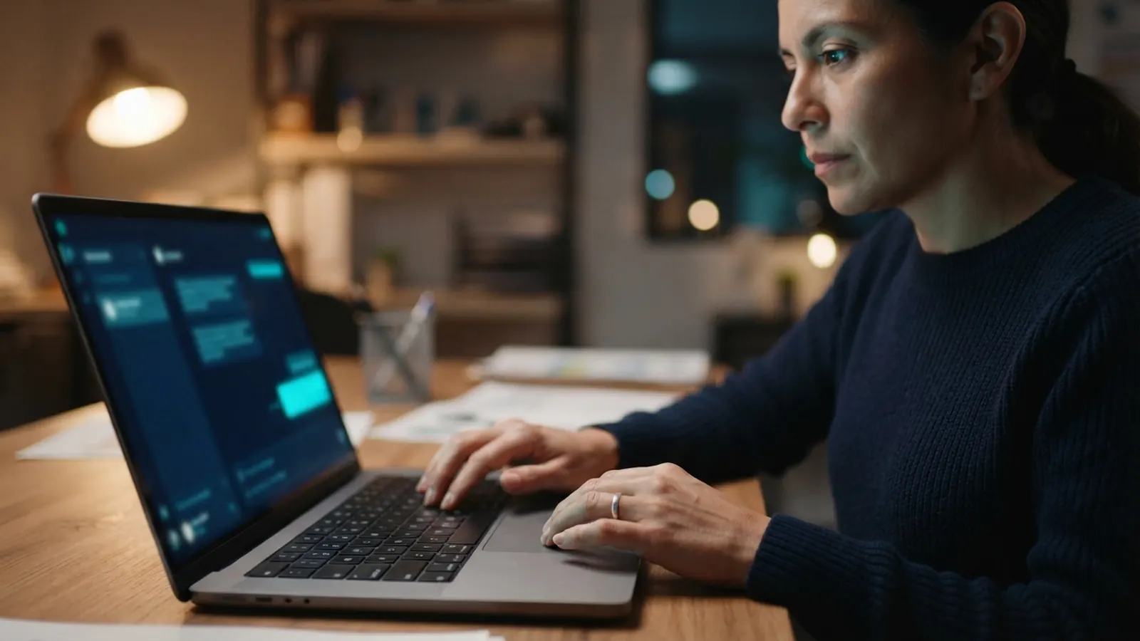 El proceso: una persona trabajando en su computadora · IA Laboral 2026: 5 Estrategias para Salvaguardar tu Empleo