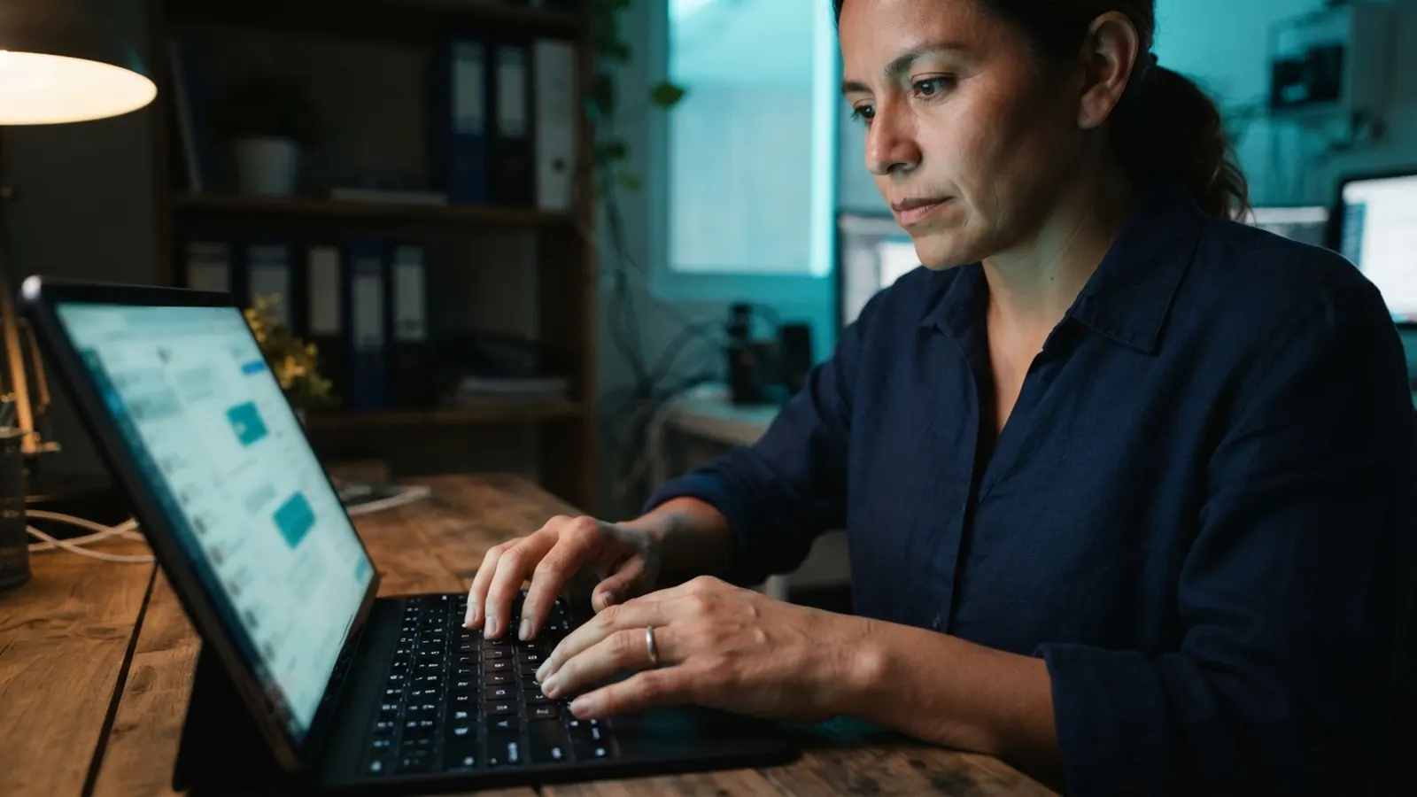 El proceso: una persona trabajando en su computadora · Profesor IA: 7 Formas que Transforman tu Aprendizaje
